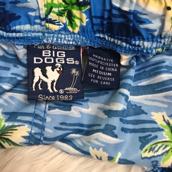Big Dogs Novelty Swim Trunks Board Shorts Hawaii - Picture 3 of 12